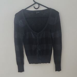 Tally Weijl Black And Silver Sparkle Cardigan